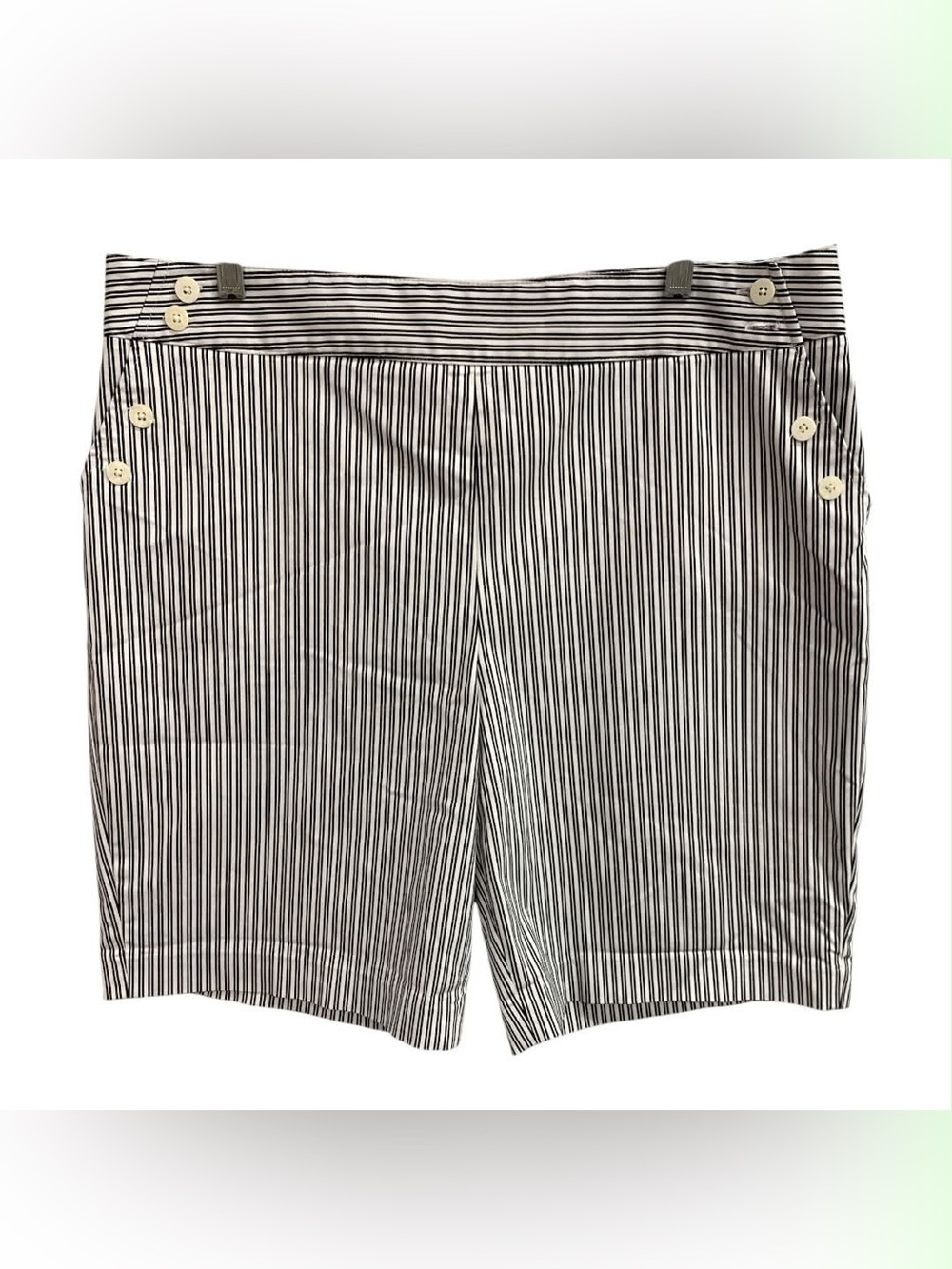 Sport Haley Black & White Striped Bermuda Shorts Size Xl